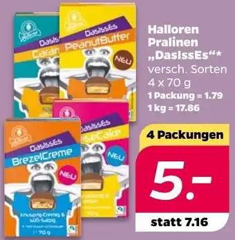 NETTO DaslssEs Halloren Pralinen 4x70 g Angebot