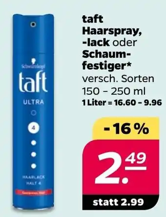 NETTO Taft Haarspray, lack oder Schaumfestiger 150-250 ml Angebot