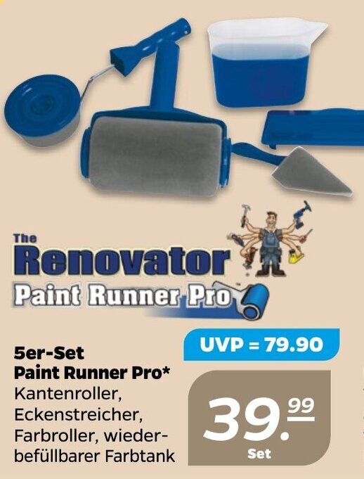 The Renovator 5er Set Paint Runner Pro Angebot bei NETTO