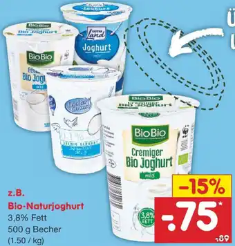 Netto Marken-Discount z. B. Bio Naturjoghurt 500g Becher Angebot