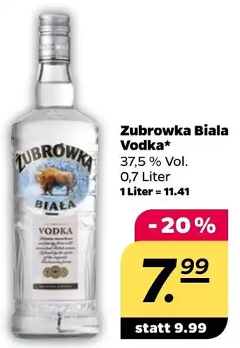 NETTO Zubrowka Biala Vodka 0,7 Liter Angebot