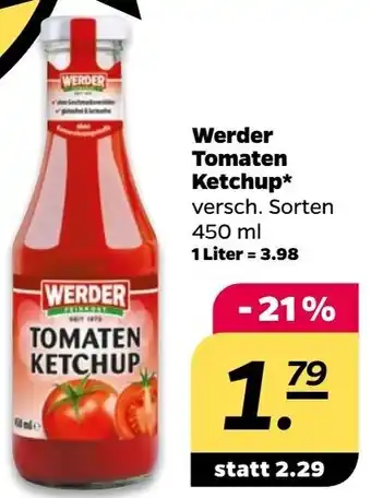 NETTO Werder Tomaten Ketchup 450 ml Angebot