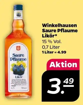 NETTO Winkelhausen Saure Pflaume Likör 0,7 Liter Angebot