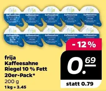 NETTO Frija Kaffeesahne Riegel 10% Fett 20er Pack 200 g Angebot