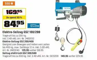 OBI Elektro-seilzug gsz 100-200 güde Angebot