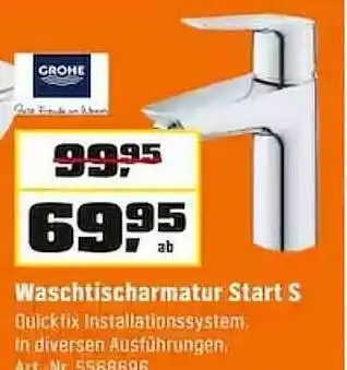 OBI Waschtischarmatur start s gröhe Angebot