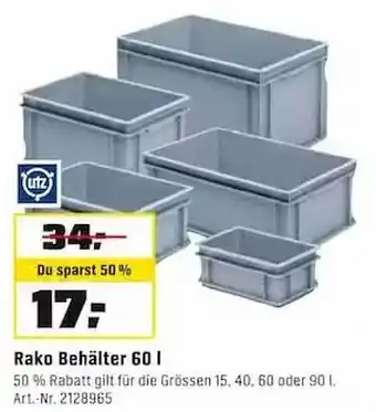 OBI Rako behälter 60l utz Angebot