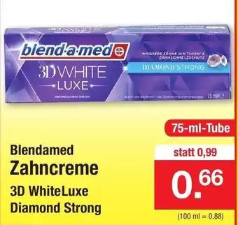 Zimmermann Blendamed Zahncreme 3D White Luxe Diamond Strong 75ml Angebot