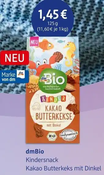 dm drogerie dmBio Kindersnack Kakao Butterkeks mit Dinkel 125 g Angebot