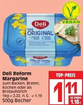 Edeka Deli Reform Margarine 500 g Becher Angebot