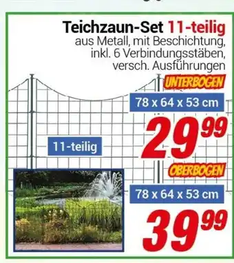 CENTERSHOP Teichzaun-Set 11tlg Angebot