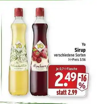 Wasgau Yo sirup Angebot