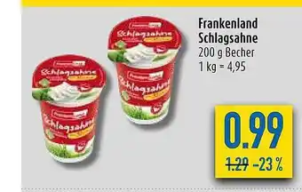 diska Frankenland schlagsahne Angebot