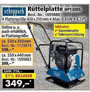 Norma24 Scheppach rüttelplatte hp1200s Angebot