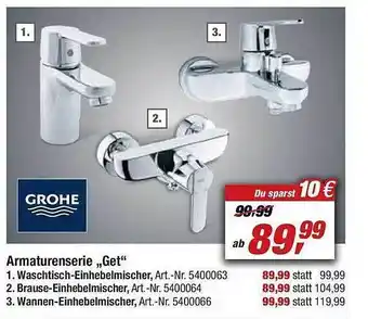 toom Baumarkt Armaturenserie „get“ grohe Angebot