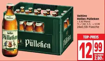 Edeka Veltins Helles Pülleken 24x0,33 L Flasche Angebot