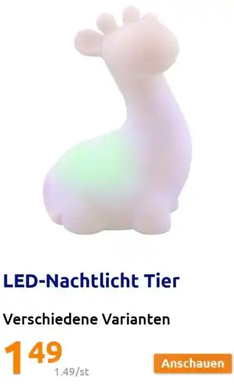 Action LED Nachtlicht Tier Angebot