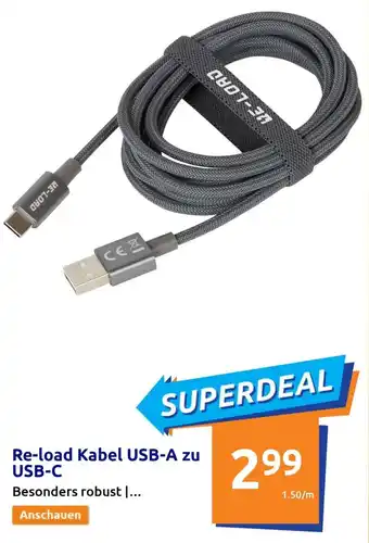 Action Re-load Kabel USB-A zu USB-C Angebot