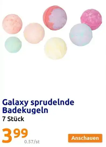 Action Galaxy sprudelnde Badekugeln 7 Stück Angebot