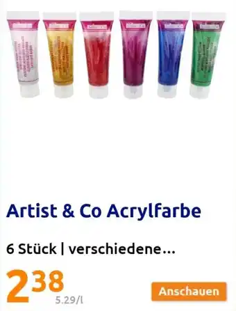 Action Artist & Co Acrylfarbe 6 Stück Angebot