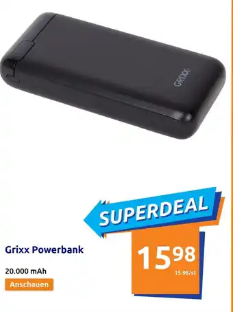 Action Grixx Powerbank 20.000 mAh Angebot