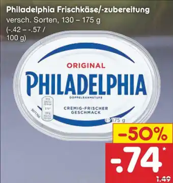 Netto Marken-Discount Philadelphia Frischkäse/-zubereitung 130-175g Angebot