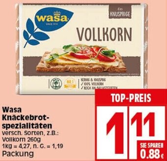 Elli Markt Wasa Knäckebrotspezialitäten Angebot
