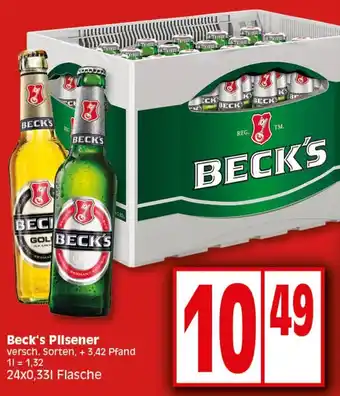 Elli Markt Beck's Pilsener 24x0,33 L Flasche Angebot