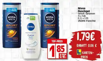 Elli Markt Nivea Duschgel 250ml Flasche Angebot