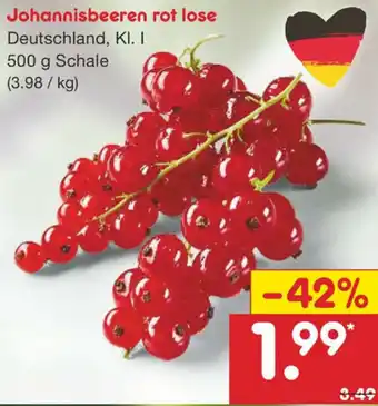 Netto Marken-Discount Johannisbeeren rot lose 500g Angebot