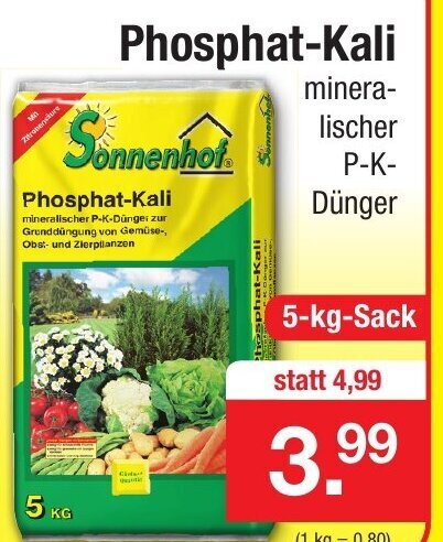 Phosphat Kali 5kg Angebot bei Zimmermann