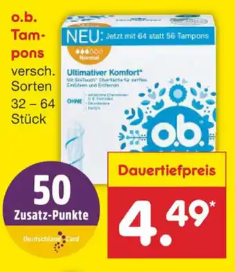 Netto Marken-Discount o. b. Tampons Angebot