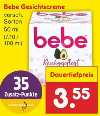 Netto Marken-Discount Bebe Gesichtscreme 50ml Angebot