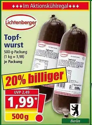 Norma Lichtenberger topfwurst Angebot