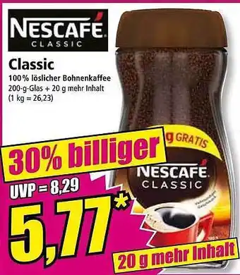 Norma Nescafé classic Angebot