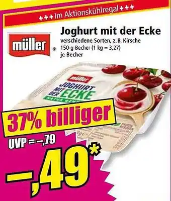 Norma Müller joghurt mit der ecke Angebot