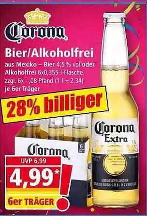 Norma Corona bier oder alkoholfrei Angebot