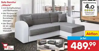 Netto Marken-Discount Sofa Garnitur ,,Atlanta" Angebot