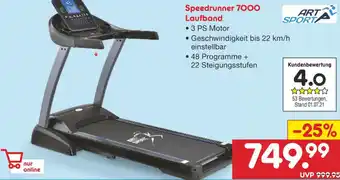 Netto Marken-Discount Art Aport Speedrunner 7000 Laufband Angebot