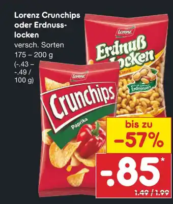 Netto Marken-Discount Lorenz Crunchips oder Erdnussloscken Angebot