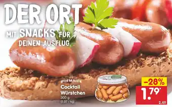 Netto Marken-Discount Hofmaier Cocktail Würstchen 300g Angebot