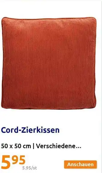 Action Cord-zierkissen Angebot