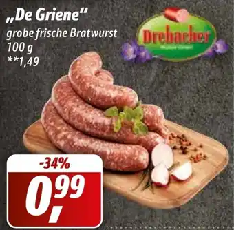 Simmel Drebacher De Griene grobe frische Bratwurst 100 g Angebot