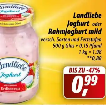 Simmel Landliebe Joghurt oder Rahmjoghurt mild 500 g Glas Angebot