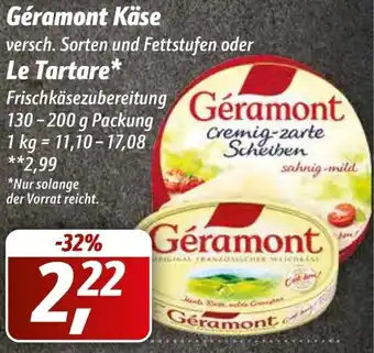 Simmel Géramont Käse oder Le Tartare 130-200 g Packung Angebot