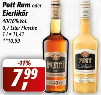 Simmel Pott Rum oder Eierlikör 0,7 Liter Flasche Angebot