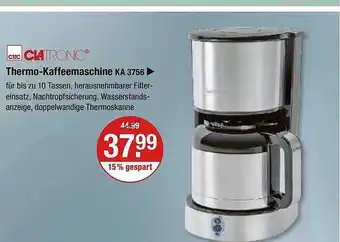 V Markt Clatronic thermo-kaffeemaschine ka 3756 Angebot