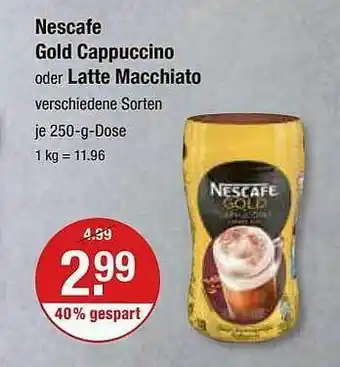 V Markt Nescafe gold cappuccino oder latte macchiato Angebot