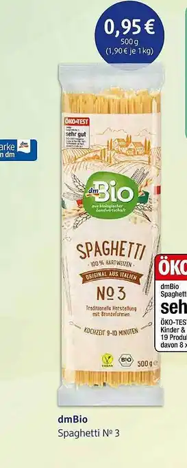 dm drogerie Dmbio spaghetti n°3 Angebot