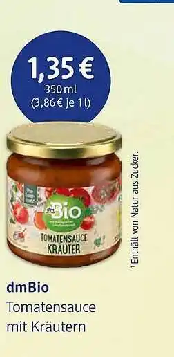 dm drogerie Dmbio tomatensauce mit kräutern Angebot